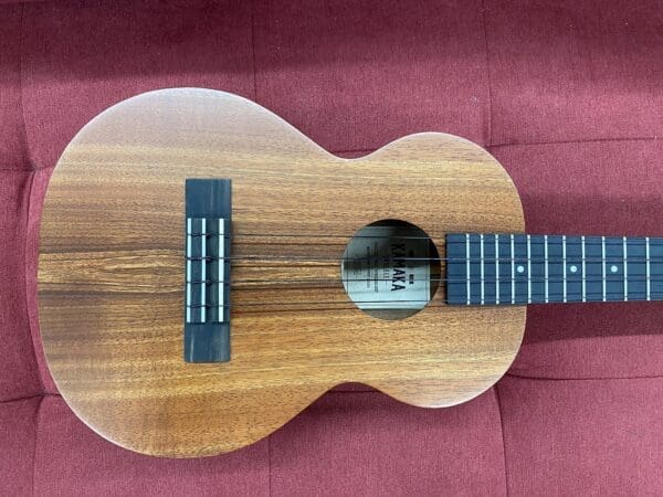 Kamaka HF-3i Custom Tenor Ukulele with Ebony Package and Mother of Pearl Inlay - Natural w/ Case - Image 3