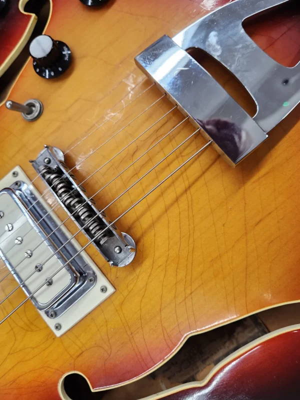 Standel 430-s 1960s - Sunburst rare semi hollow body guitar with case - Image 15