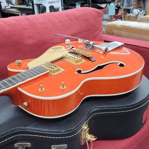 Gretsch G6120SSU Brian Setzer 1998 with Case- Orange - Image 7