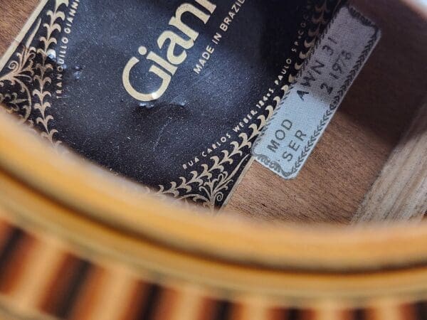 Giannini AWN31 Classical Brazilian Beautiful Headstock Carving - Image 12