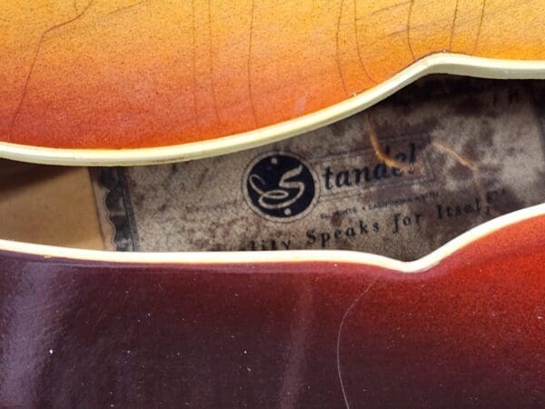 Standel 430-s 1960s - Sunburst rare semi hollow body guitar with case - Image 16