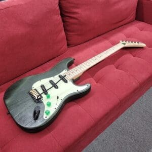 Trap Town Barn Burner S-Style Electric Guitar - Transparent Green