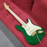 Trap Town Barn Burner S-Style Electric Guitar – Transparent Green