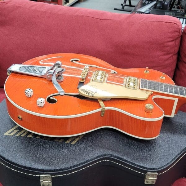 Gretsch G6120SSU Brian Setzer 1998 with Case- Orange - Image 9