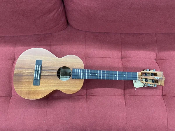Kamaka HF-3i Custom Tenor Ukulele with Ebony Package and Mother of Pearl Inlay - Natural w/ Case - Image 2