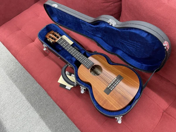Kamaka HF-3i Custom Tenor Ukulele with Ebony Package and Mother of Pearl Inlay - Natural w/ Case