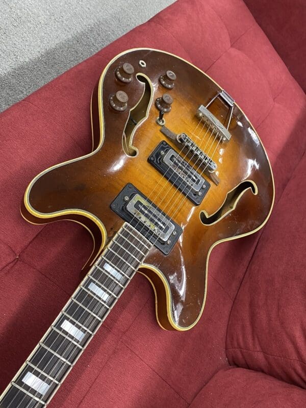 Standel Model 520-S Semi-Hollow Electric Guitar 1960's - Sunburst - Image 21