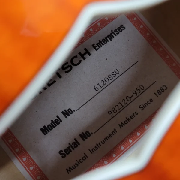 Gretsch G6120SSU Brian Setzer 1998 with Case- Orange - Image 15