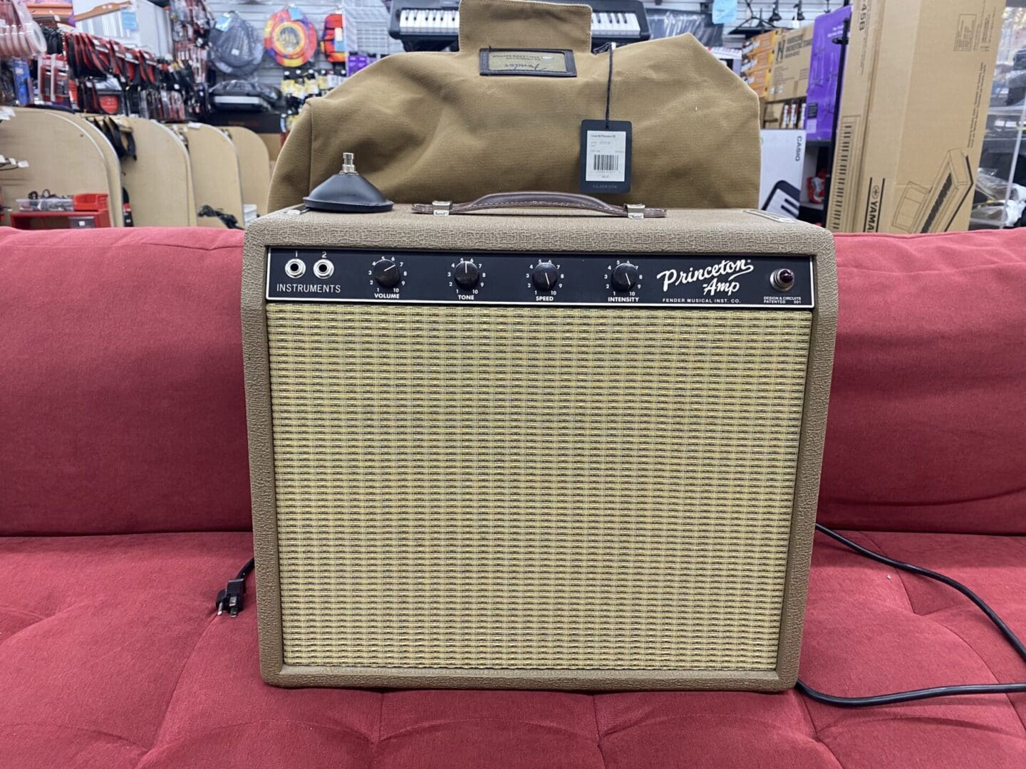 Fender '62 Princeton Amp Chris Stapleton Edition - Brown Panel w/ Footswitch and Cover