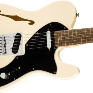 Squier Affinity Series Telecaster Thinline Electric Guitar - Olympic White with Laurel Fingerboard