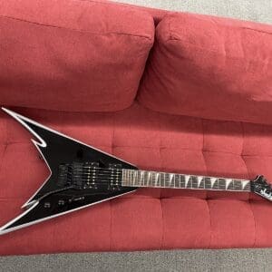 Jackson X Series Signature Phil Demmel Demmelition King V PDX-2 - 2015 - Black with Silver Bevels w/ Bare Knuckle Pickups and Bag
