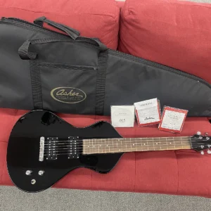 Asher Electro Hawaiian Junior Lap Steel Guitar - Black with Gig Bag