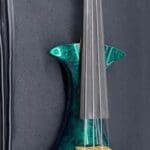 Bridge Aquila Series 4-String Electric Violin – Green Marble with Case and Accessories