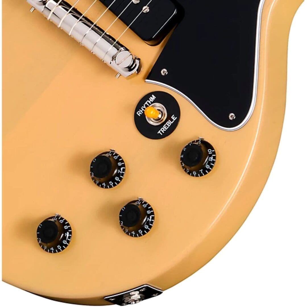 Epiphone Inspired by Gibson Custom 1960 Les Paul Special Double Cut Reissue - TV Yellow - Image 5