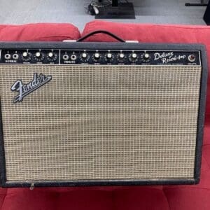 1965 Fender Deluxe Reverb Combo Amp AB763 - Black Panel