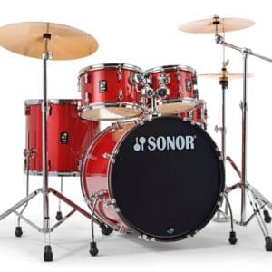 Sonor AQX STAGE Drum Set Reg. $969 Sale $749.99 with stands and Hardware Red Moon Sparkle no cymbals Reg.