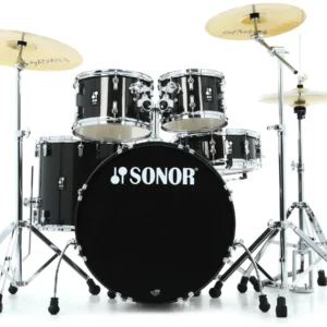 Sonor AQX Stage 5-piece Drum Set was $969 Sale $749. with Hardware Pack - Black Midnight Sparkle