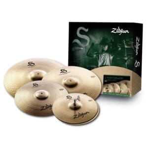Zildjian S391 S Family Performer Pack 14″ Hi-Hat, 16″ and 18″ Medium Thin Crash, 20″ Medium Ride Cymbal Set