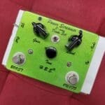 HomeBrew Electronics Power Screamer with Fat Boost Overdrive Pedal – Lime Green Sparkle