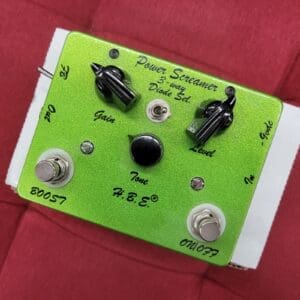 HomeBrew Electronics Power Screamer with Fat Boost Overdrive Pedal - Lime Green Sparkle
