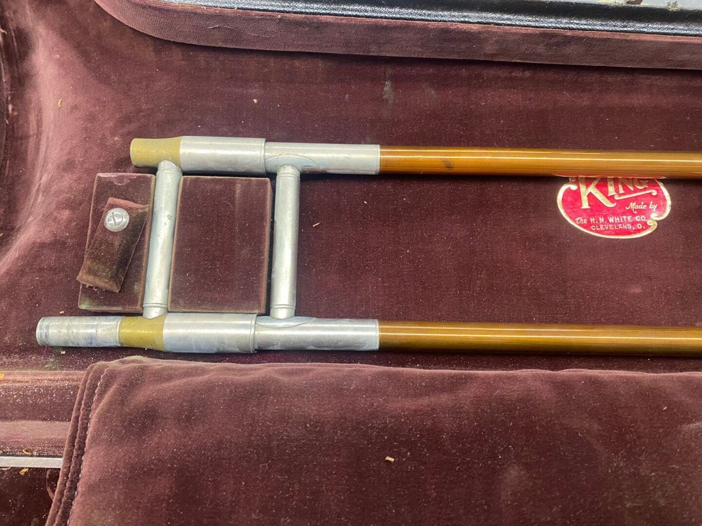 King H.N. White Bass Trombone 1934 - 2-Tone Brass with Original Case - Image 10