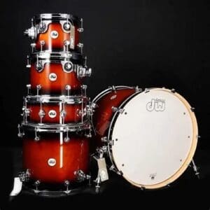 DW Design Series 5pc Shell Pack 8x10/9x12/14x16/18x22/5.5x14" - Tobacco Burst Open Box