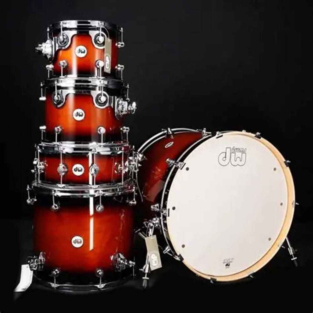 DW Design Series 5pc Shell Pack 8x10/9x12/14x16/18x22/5.5x14" - Tobacco Burst Open Box