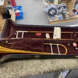 King H.N. White Bass Trombone 1934 - 2-Tone Brass with Original Case