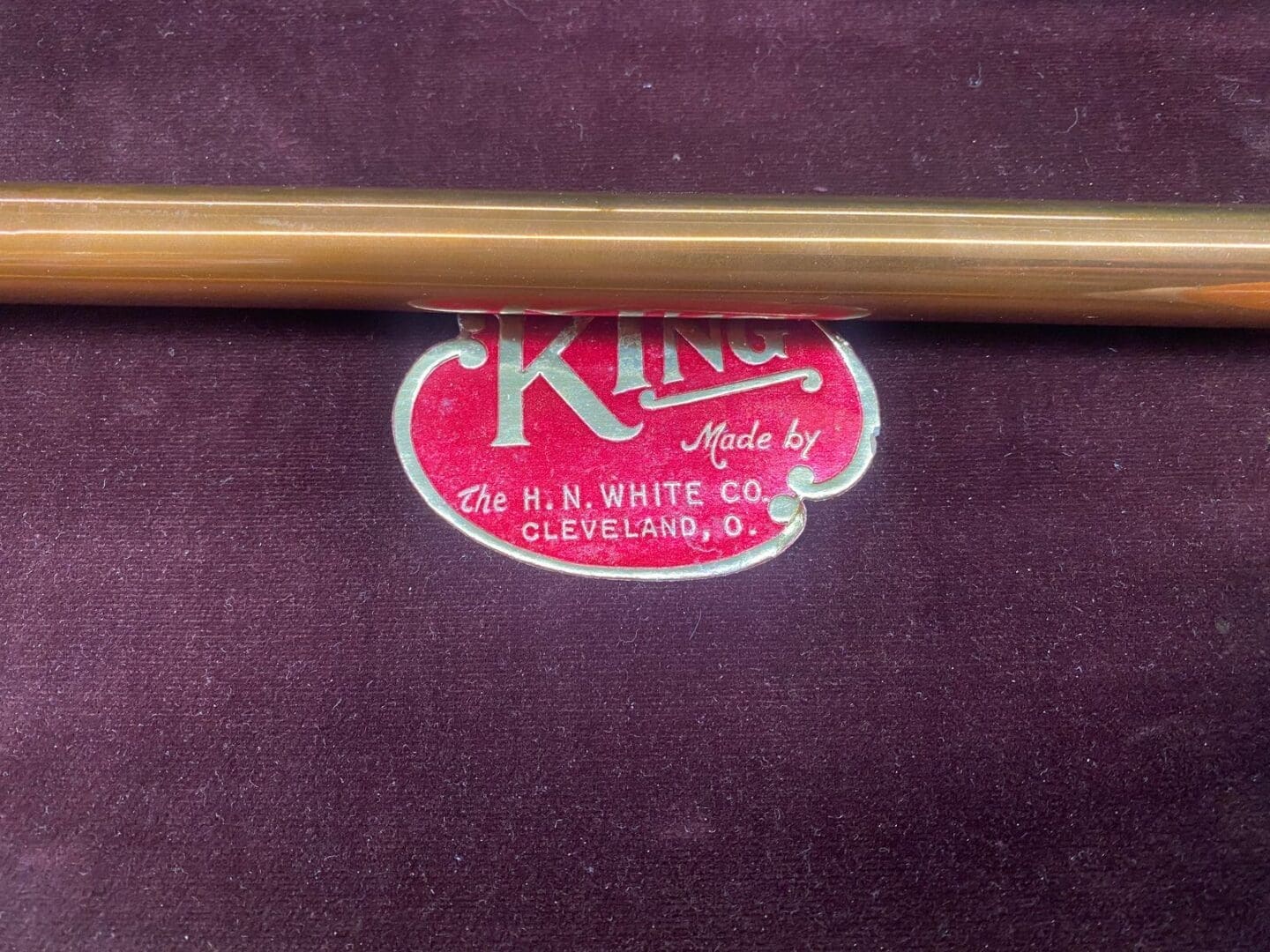 King H.N. White Bass Trombone 1934 - 2-Tone Brass with Original Case - Image 16
