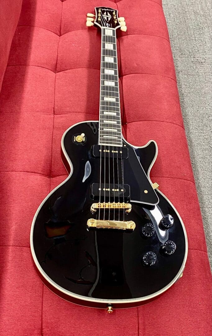Epiphone Les Paul Custom P-90 Electric Guitar 2023 - Ebony - Image 10