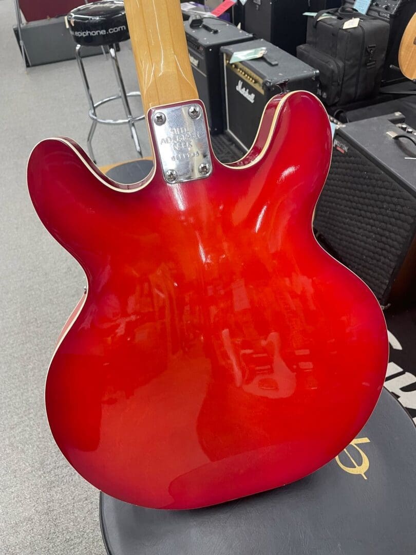 Epiphone 5102TE 1970-71 Semi-Hollow Electric Guitar - Redburst w/ Case - Image 6