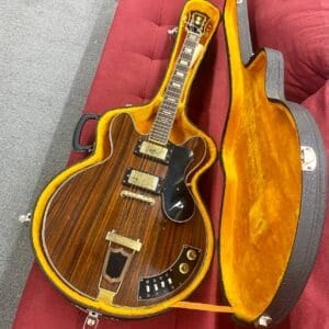 Ventura V-1502 Al Ciaola Copy Electric Guitar 1970's - Walnut w/ Case Made in Japan