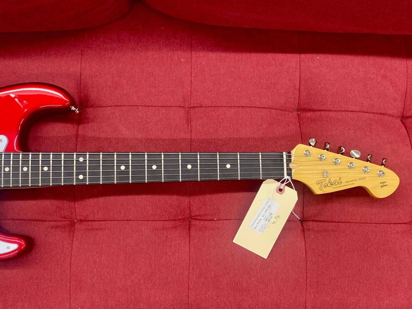 Tokai TOK-AST-101R-CAR SSS-style Guitar, Alder Body, Rosewood Fretboard - Candy Apple Red w/ Bag - Image 9