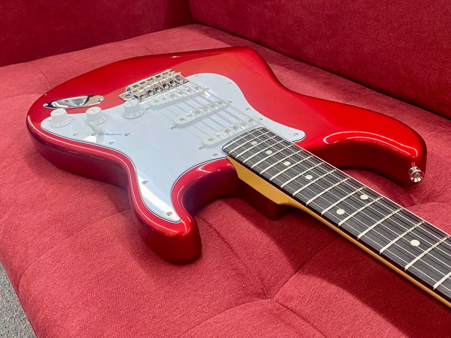 Tokai TOK-AST-101R-CAR SSS-style Guitar, Alder Body, Rosewood Fretboard - Candy Apple Red w/ Bag - Image 8