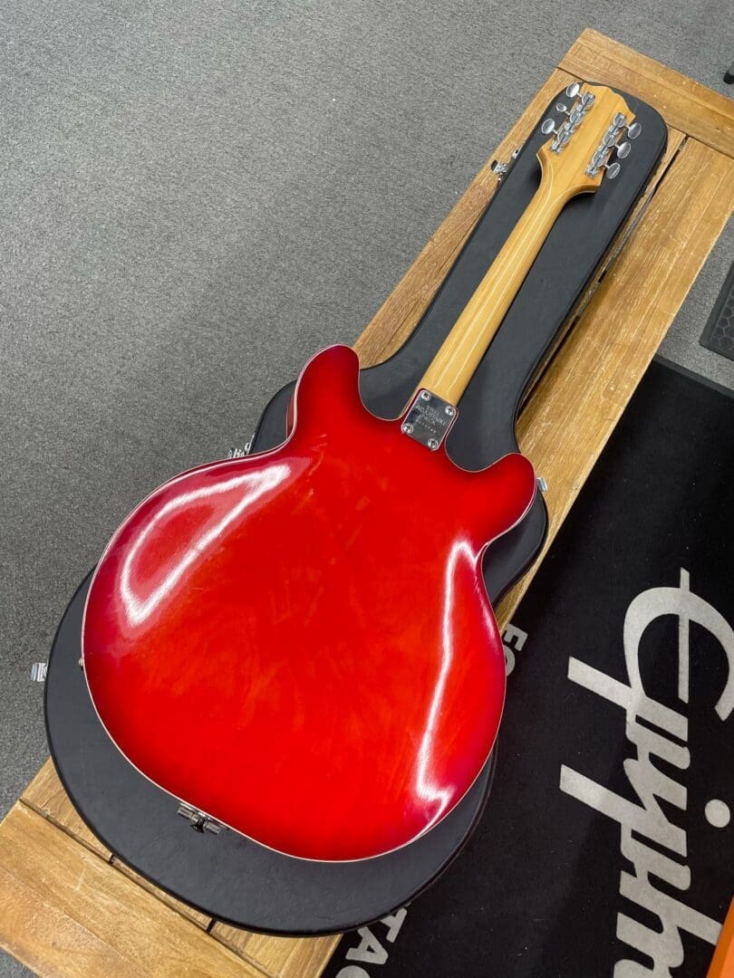 Epiphone 5102TE 1970-71 Semi-Hollow Electric Guitar - Redburst w/ Case - Image 13