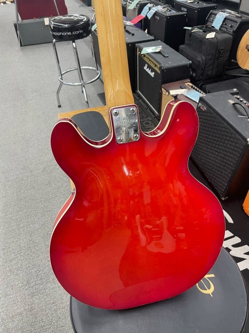 Epiphone 5102TE 1970-71 Semi-Hollow Electric Guitar - Redburst w/ Case - Image 14