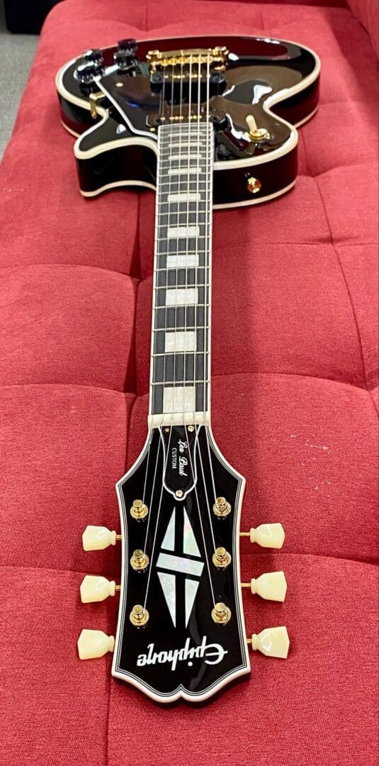 Epiphone Les Paul Custom P-90 Electric Guitar 2023 - Ebony - Image 18