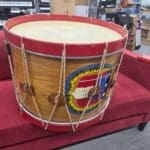 Cooperman Civil War Style Feild Bass Drum 24×16 – Natural/Red Local Pickup No Shipping!!!
