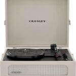 Crosley CR8017B-DU Voyager Vintage Portable Vinyl Record Player Turntable with Bluetooth in/Out and Built-in Speakers – Dune