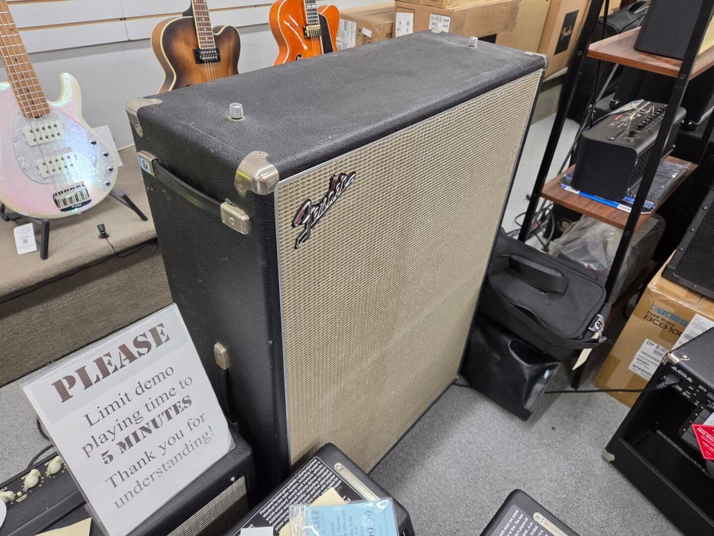 Fender Bassman "Drip Edge" 2x15" Guitar Speaker Cabinet With Cover - Silverface Local Pickup Only!! NO Shipping!! - Image 3