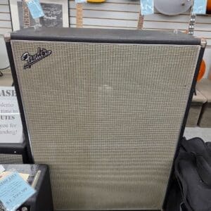 Fender Bassman "Drip Edge" 2x15" Guitar Speaker Cabinet With Cover - Silverface