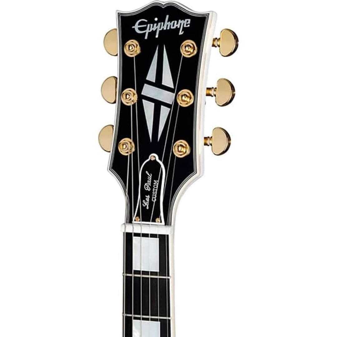 Epiphone "Inspired by Gibson Custom" Les Paul Custom Alpine White w/Case - Image 2