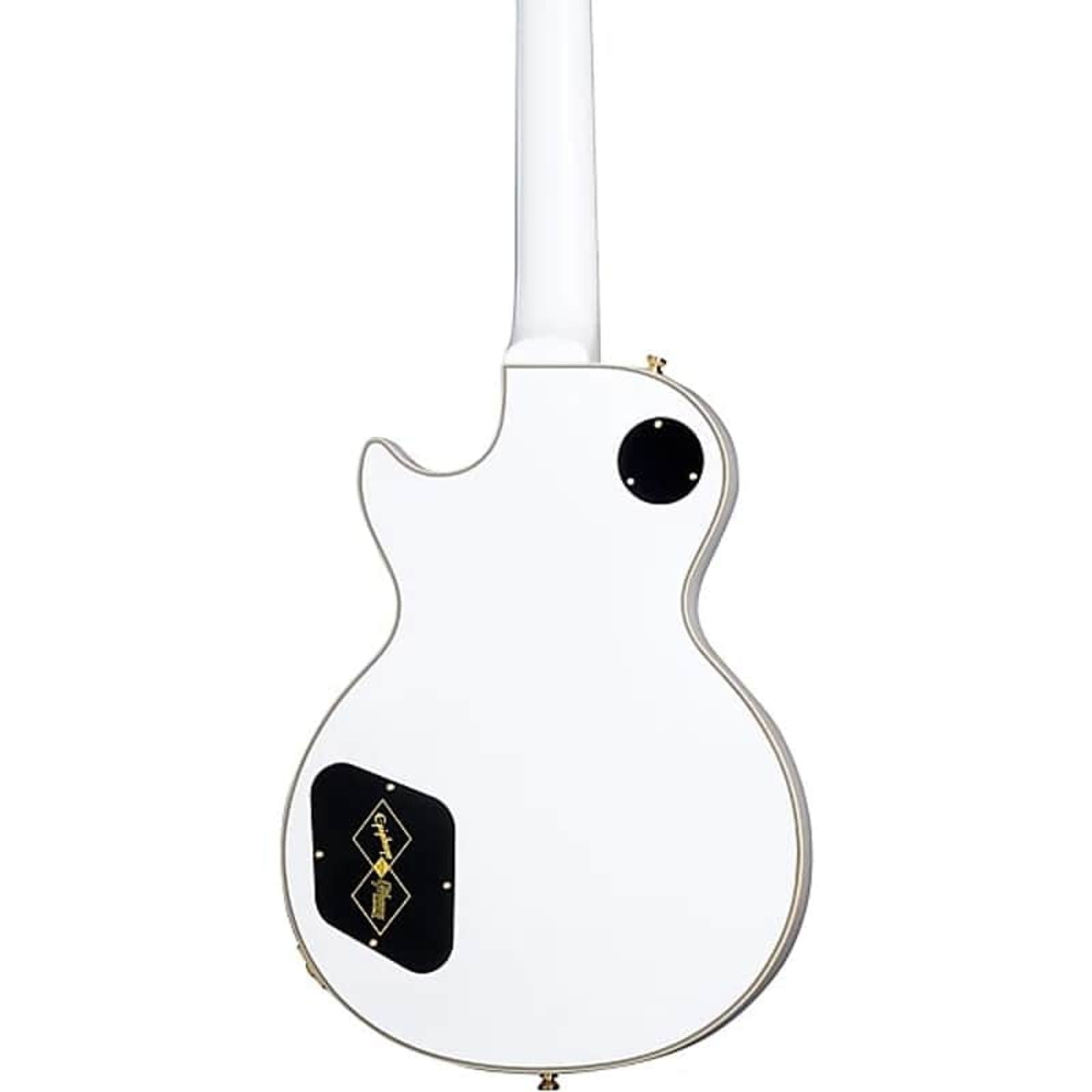 Epiphone "Inspired by Gibson Custom" Les Paul Custom Alpine White w/Case - Image 3
