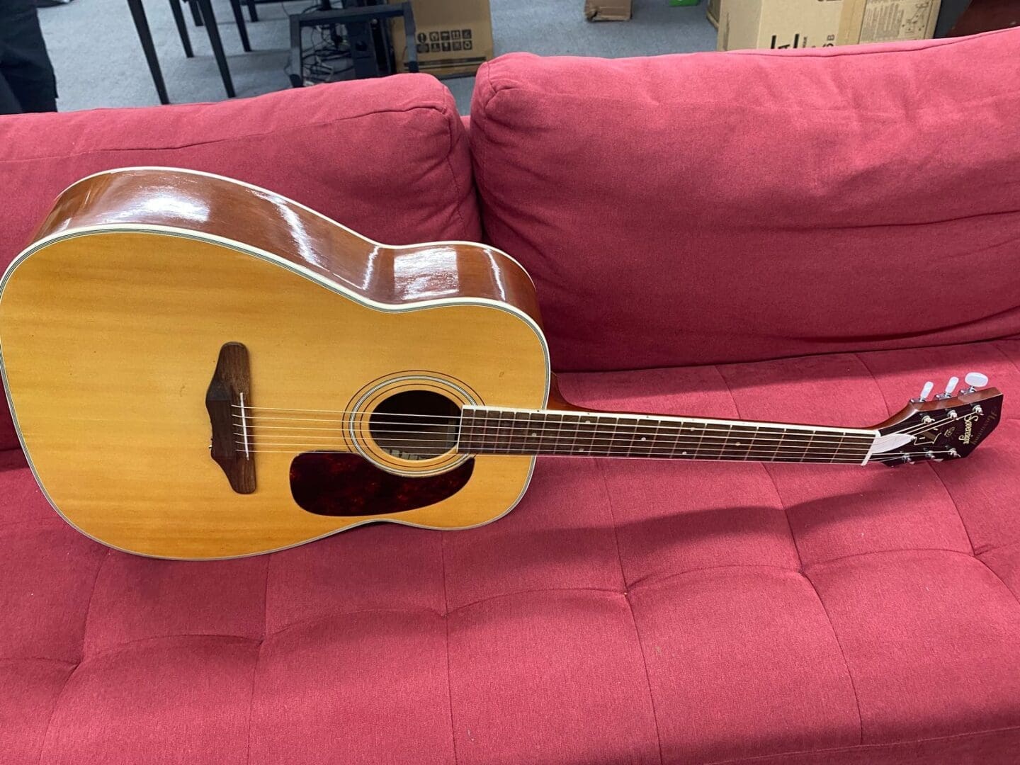 Harmony H1260 Sovereign Jumbo Acoustic Guitar 1960's - Natural