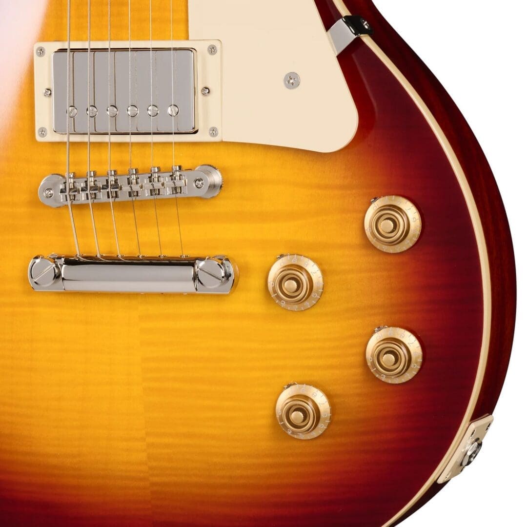 Epiphone "Inspired by Gibson Custom" '59 Les Paul Standard with Case - Deep Cherry Sunburst w/Case - Image 8