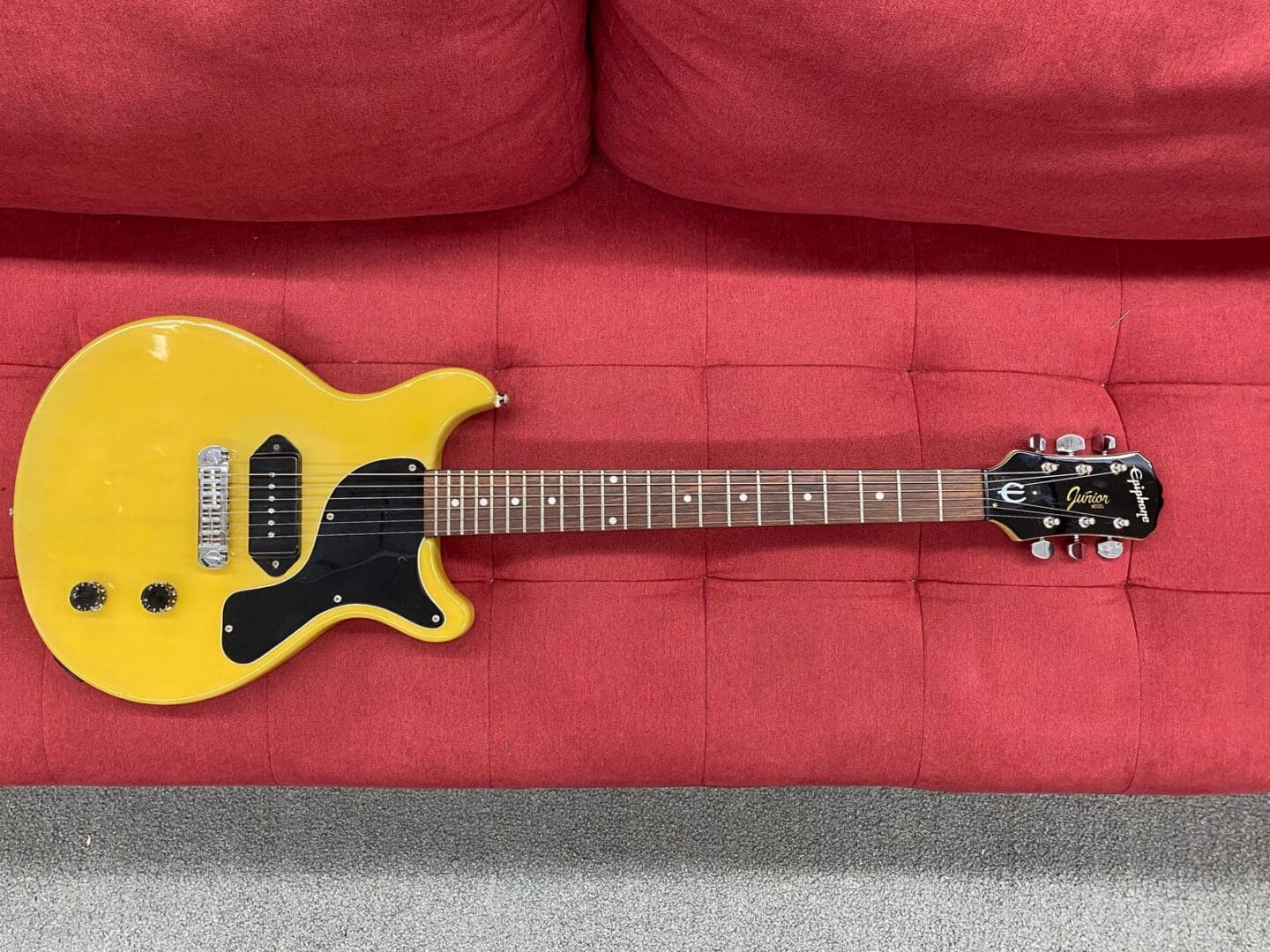 美品★Epiphone Les Paul Junior DC Epiphone Les Paul Junior DC 1997 - TV Yellow - Made in Japan
