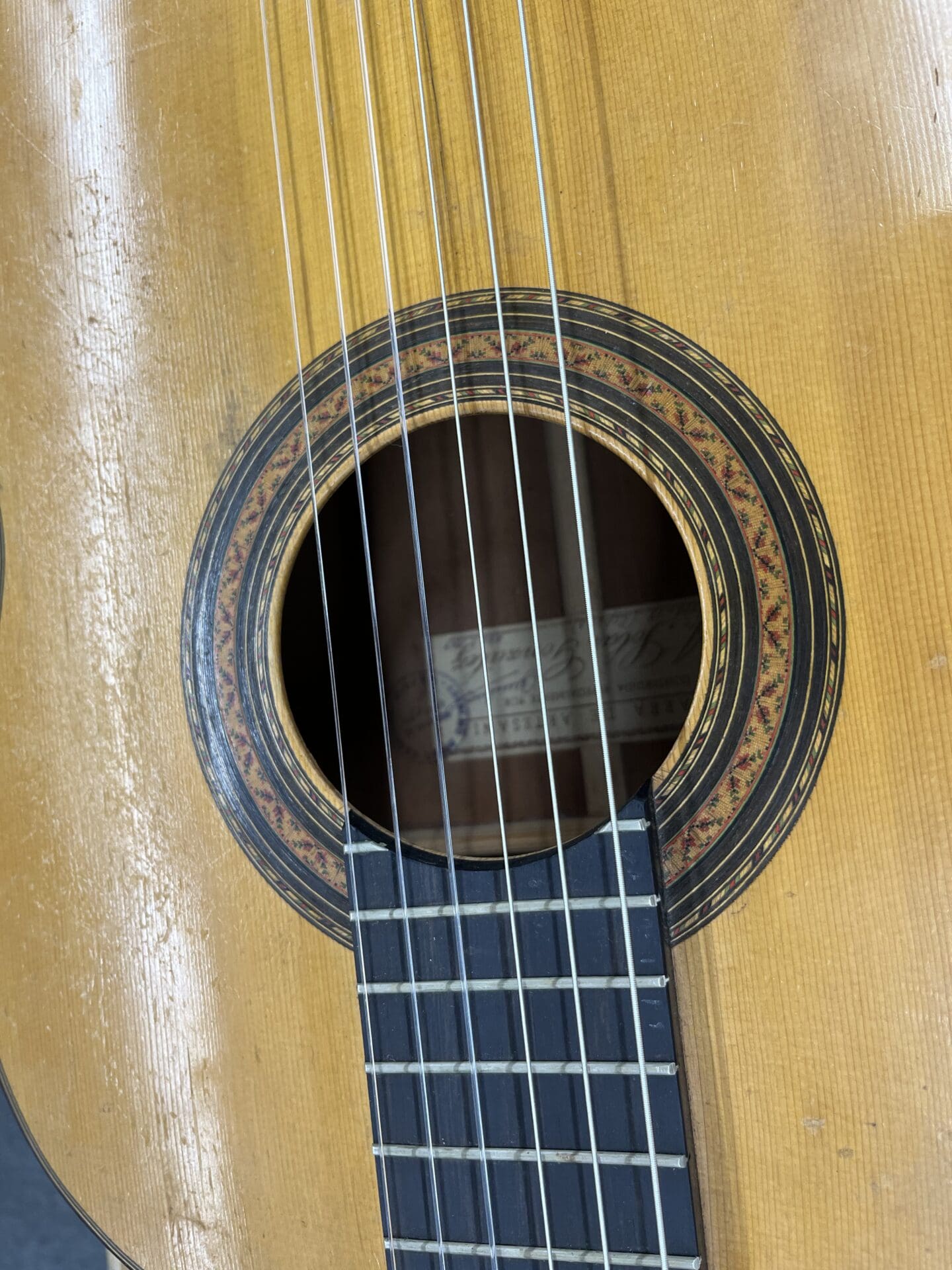 USED Anselmo Solar Gonzalez Classical Guitar 1967 - Natural - Image 5