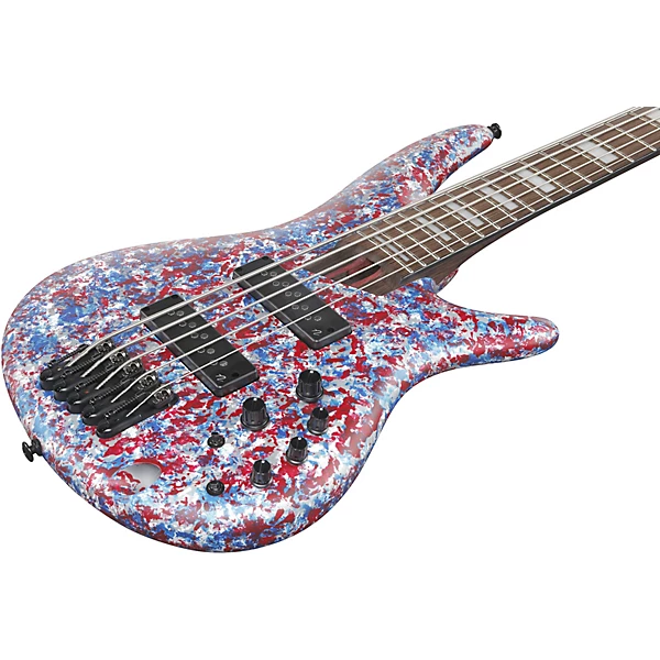 Ibanez Premium SR5A250 USA 250th Anniversary 5-String Electric Bass Guitar - Red, White, and Blue - Image 2