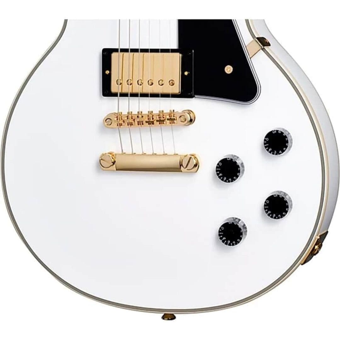 Epiphone "Inspired by Gibson Custom" Les Paul Custom Alpine White w/Case - Image 6