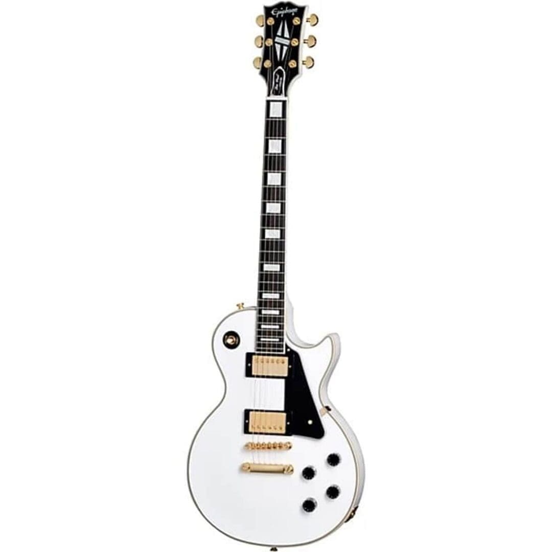 Epiphone "Inspired by Gibson Custom" Les Paul Custom Alpine White w/Case - Image 7